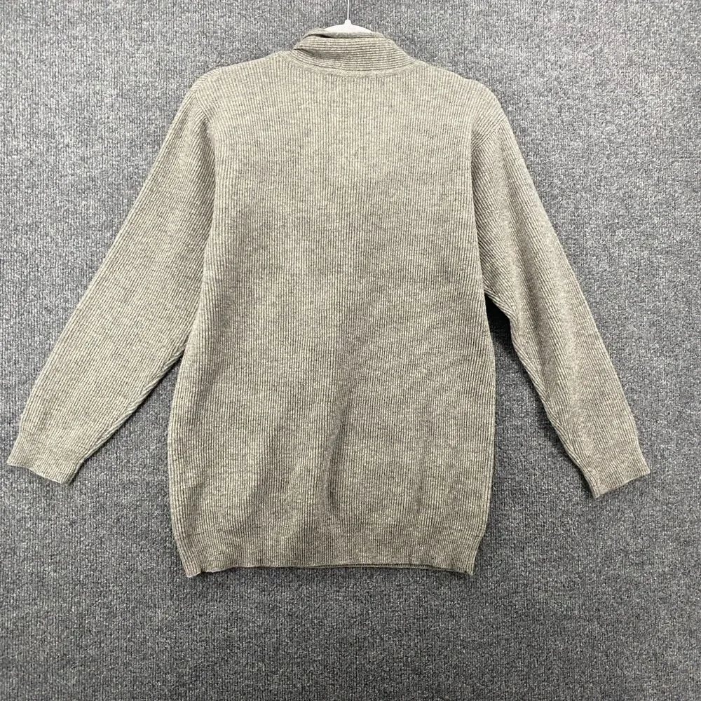 Vintage Russ Lambswool Sweater Womens S Gray Neck Tie Pullover‎ Preppy Old Money